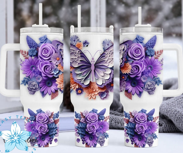 3D Purple Butterly