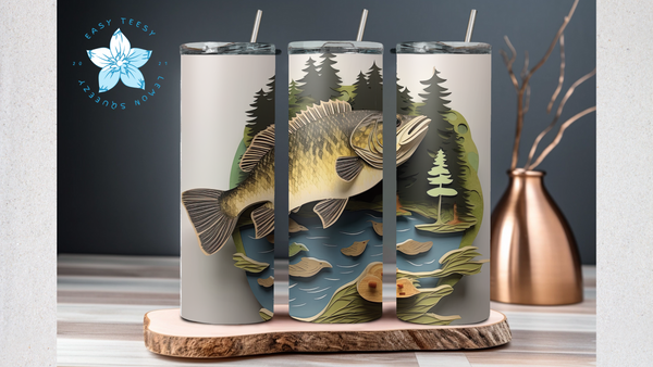 3D Bass Fish Tumbler